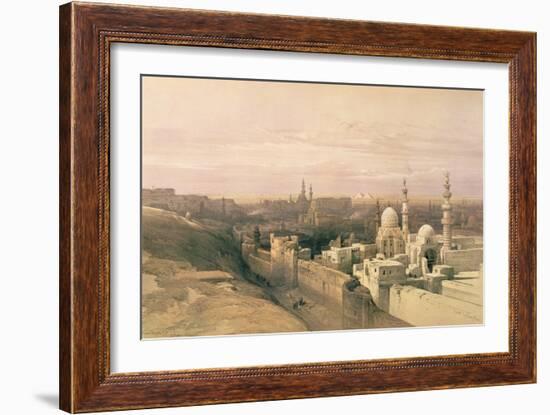 Cairo, Looking West, Book Illustration from "Sketches in Nubia", 1846-49-David Roberts-Framed Giclee Print