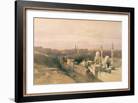 Cairo, Looking West, Book Illustration from "Sketches in Nubia", 1846-49-David Roberts-Framed Giclee Print