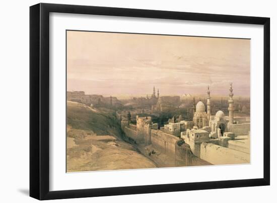 Cairo, Looking West, Book Illustration from "Sketches in Nubia", 1846-49-David Roberts-Framed Giclee Print