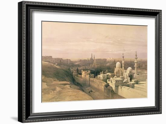 Cairo, Looking West, Book Illustration from "Sketches in Nubia", 1846-49-David Roberts-Framed Giclee Print