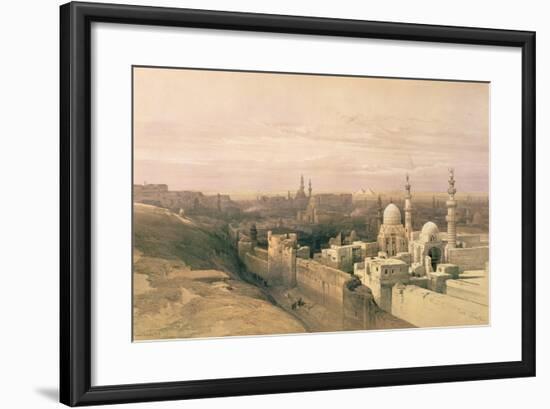 Cairo, Looking West, Book Illustration from "Sketches in Nubia", 1846-49-David Roberts-Framed Giclee Print