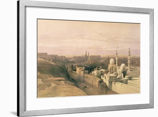 Cairo, Looking West, Book Illustration from "Sketches in Nubia", 1846-49-David Roberts-Framed Giclee Print