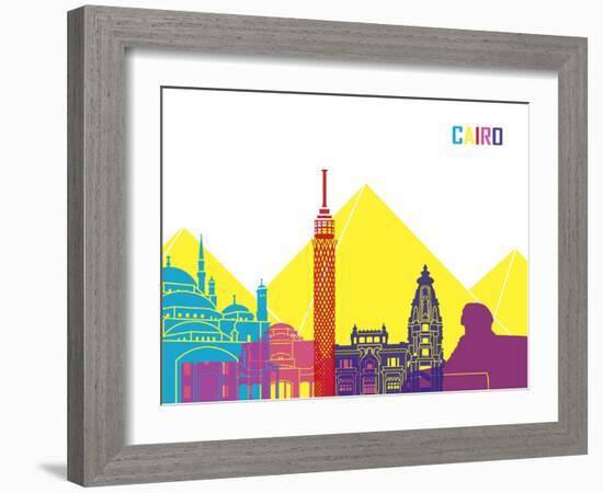 Cairo Skyline Pop-paulrommer-Framed Art Print