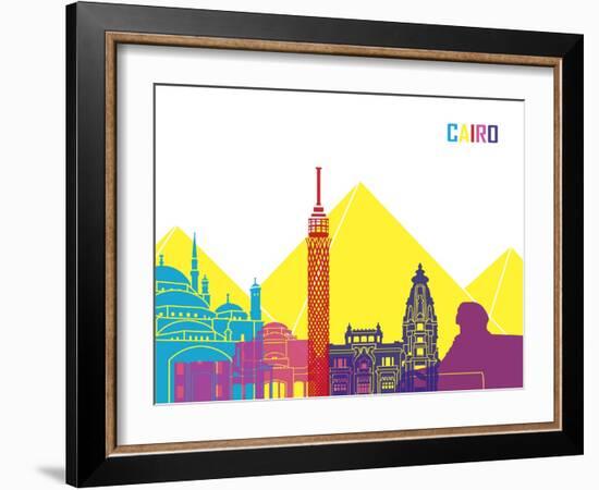 Cairo Skyline Pop-paulrommer-Framed Art Print