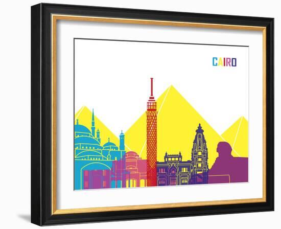 Cairo Skyline Pop-paulrommer-Framed Art Print