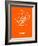 Cairo Street Map Orange-NaxArt-Framed Art Print