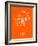 Cairo Street Map Orange-NaxArt-Framed Art Print