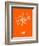 Cairo Street Map Orange-NaxArt-Framed Art Print