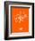 Cairo Street Map Orange-NaxArt-Framed Art Print