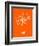 Cairo Street Map Orange-NaxArt-Framed Art Print