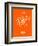 Cairo Street Map Orange-NaxArt-Framed Art Print