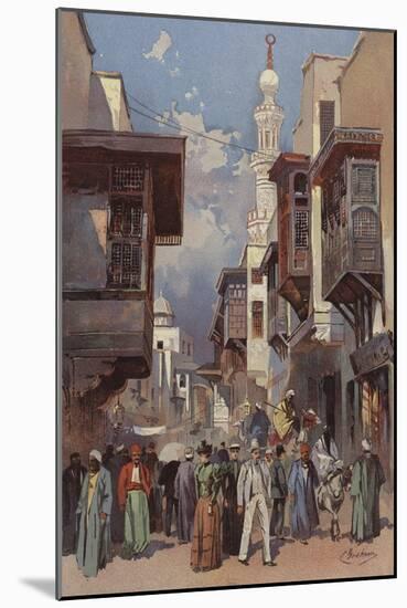 Cairo Street-null-Mounted Giclee Print