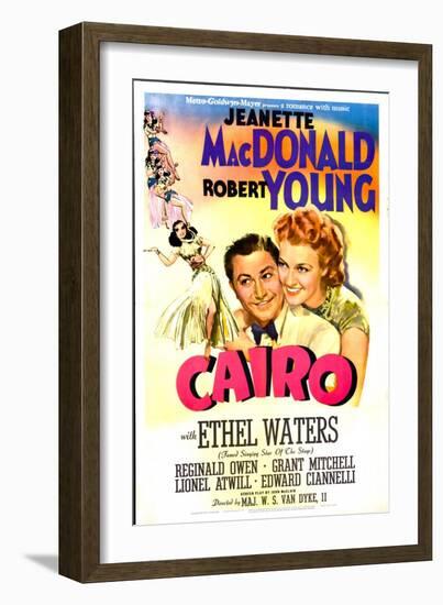 Cairo, US poster, Robert Young, Jeanette MacDonald, 1942-null-Framed Art Print