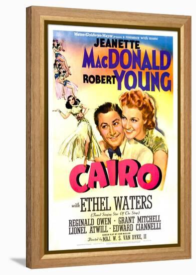 Cairo, US poster, Robert Young, Jeanette MacDonald, 1942-null-Framed Stretched Canvas