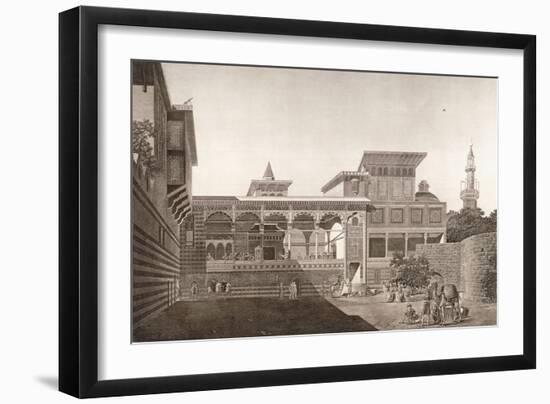 Cairo: View of the Interior of the House of Osman Bey, 1820-1830-null-Framed Giclee Print