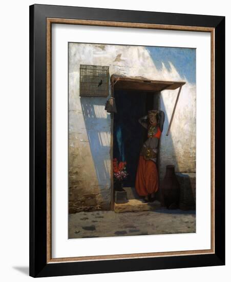 Cairo woman at her doorstep, 1897-Jean Leon Gerome-Framed Giclee Print