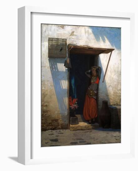 Cairo woman at her doorstep, 1897-Jean Leon Gerome-Framed Giclee Print