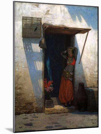 Cairo woman at her doorstep, 1897-Jean Leon Gerome-Mounted Giclee Print