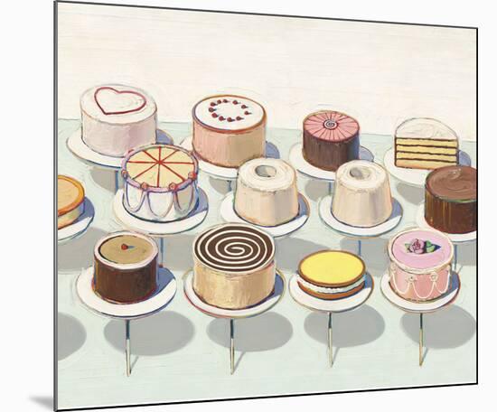 Cakes, 1963-Wayne Thiebaud-Mounted Art Print