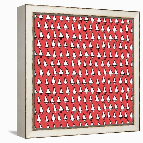 Cal Tree Red-Sharon Turner-Framed Stretched Canvas