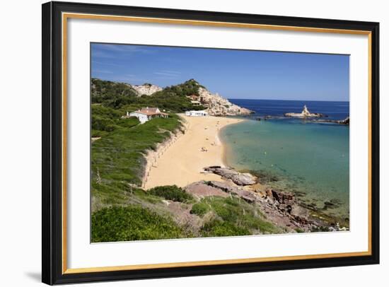 Cala Pregonda, Near Fornells, North Coast, Menorca, Balearic Islands, Spain, Mediterranean-Stuart Black-Framed Photographic Print