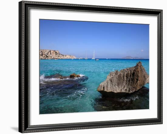 Cala Rossa, Trapani, Favignana Island, Sicily, Italy, Mediterranean, Europe-Vincenzo Lombardo-Framed Photographic Print