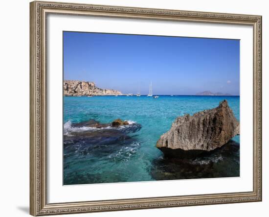 Cala Rossa, Trapani, Favignana Island, Sicily, Italy, Mediterranean, Europe-Vincenzo Lombardo-Framed Photographic Print