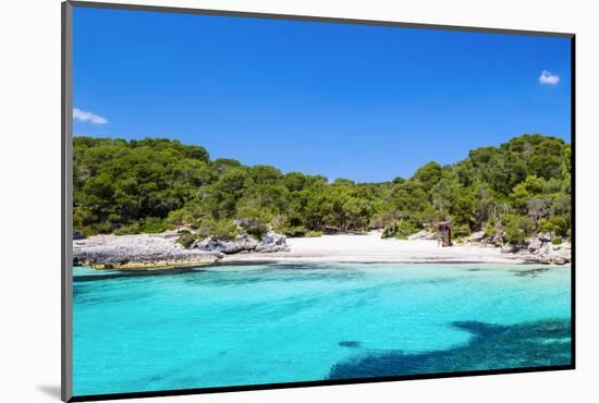 Cala Turqueta Beach in Sunny Day, Menorca Island, Spain.-tuulijumala-Mounted Photographic Print