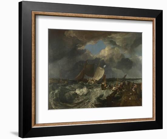 Calais Pier, 1803-J. M. W. Turner-Framed Giclee Print