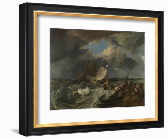 Calais Pier, 1803-J. M. W. Turner-Framed Giclee Print