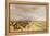 Calais Pier, 1844 (Oil on Canvas)-David Cox-Framed Premier Image Canvas