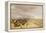 Calais Pier, 1844 (Oil on Canvas)-David Cox-Framed Premier Image Canvas