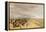 Calais Pier, 1844 (Oil on Canvas)-David Cox-Framed Premier Image Canvas