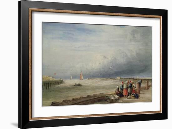 Calais Pier (W/C)-David Cox-Framed Giclee Print