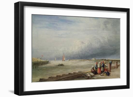 Calais Pier (W/C)-David Cox-Framed Giclee Print