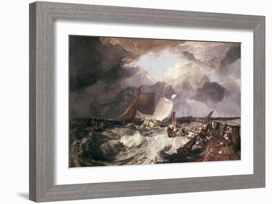 Calais Pier-J. M. W. Turner-Framed Art Print