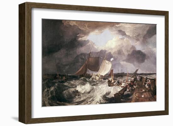 Calais Pier-J. M. W. Turner-Framed Art Print