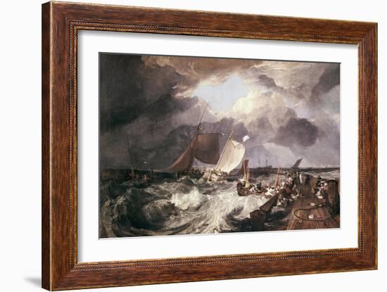 Calais Pier-J. M. W. Turner-Framed Art Print