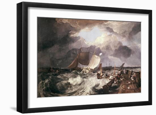 Calais Pier-J. M. W. Turner-Framed Art Print