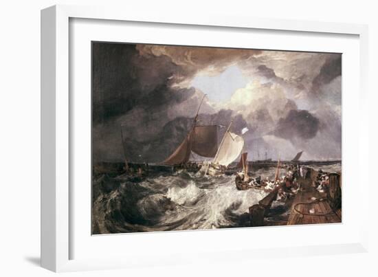 Calais Pier-J. M. W. Turner-Framed Art Print