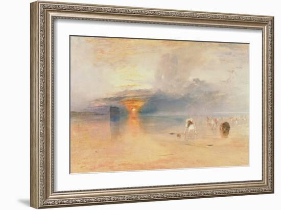 Calais Sands at Low Water, Poissards Gathering Bait, 1830-JMW Turner-Framed Giclee Print