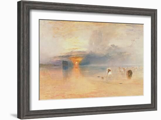 Calais Sands at Low Water, Poissards Gathering Bait, 1830-JMW Turner-Framed Giclee Print