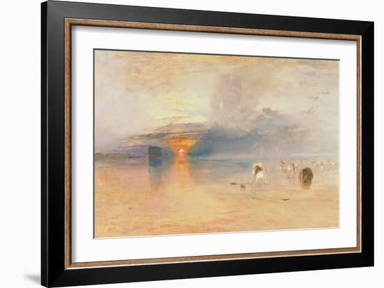 Calais Sands at Low Water, Poissards Gathering Bait, 1830-JMW Turner-Framed Giclee Print