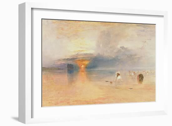 Calais Sands at Low Water, Poissards Gathering Bait, 1830-JMW Turner-Framed Giclee Print