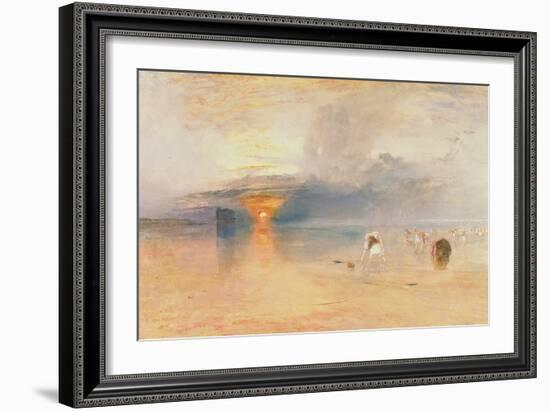 Calais Sands at Low Water, Poissards Gathering Bait, 1830-JMW Turner-Framed Giclee Print