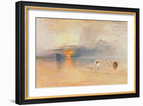 Calais Sands at Low Water, Poissards Gathering Bait, 1830-JMW Turner-Framed Giclee Print