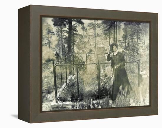 Calamity Jane At Wild Bill Hickok's Grave, 1903-Science Source-Framed Premier Image Canvas