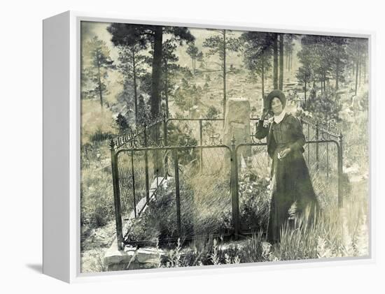 Calamity Jane At Wild Bill Hickok's Grave, 1903-Science Source-Framed Premier Image Canvas