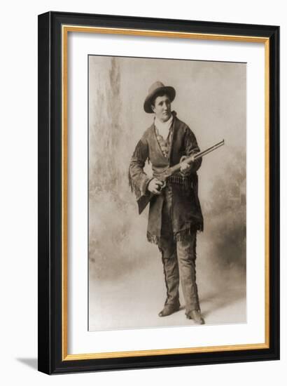 Calamity Jane in a Studio Portrait, Ca. 1885-null-Framed Photo