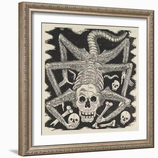 Calavera Huertista, C.1914, Printed 1930 (Photo-Relief Etching with Engraving)-Jose Guadalupe Posada-Framed Giclee Print